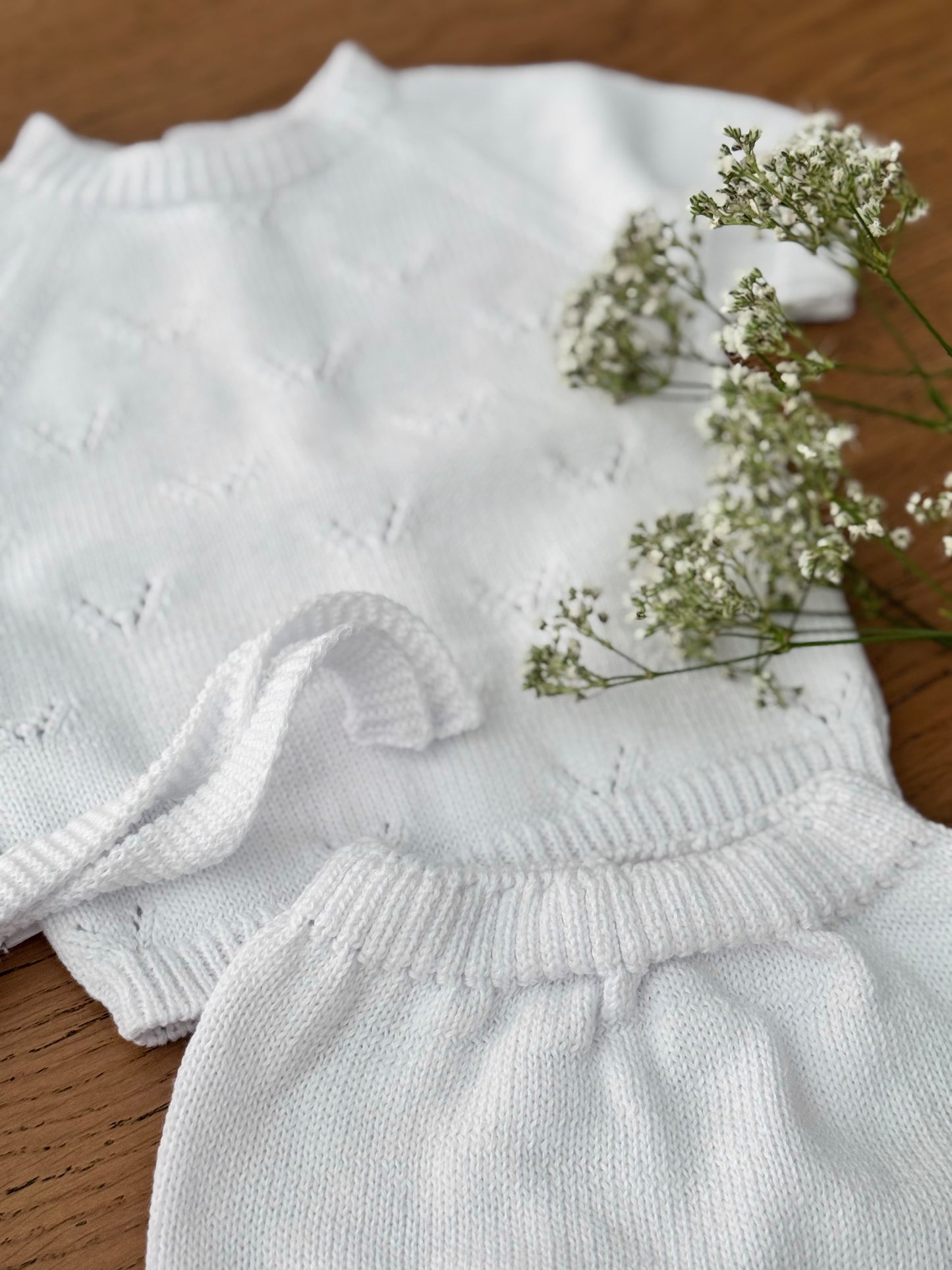 Set 3 Pezzi Maglia giro Collo in maglia di Cotone