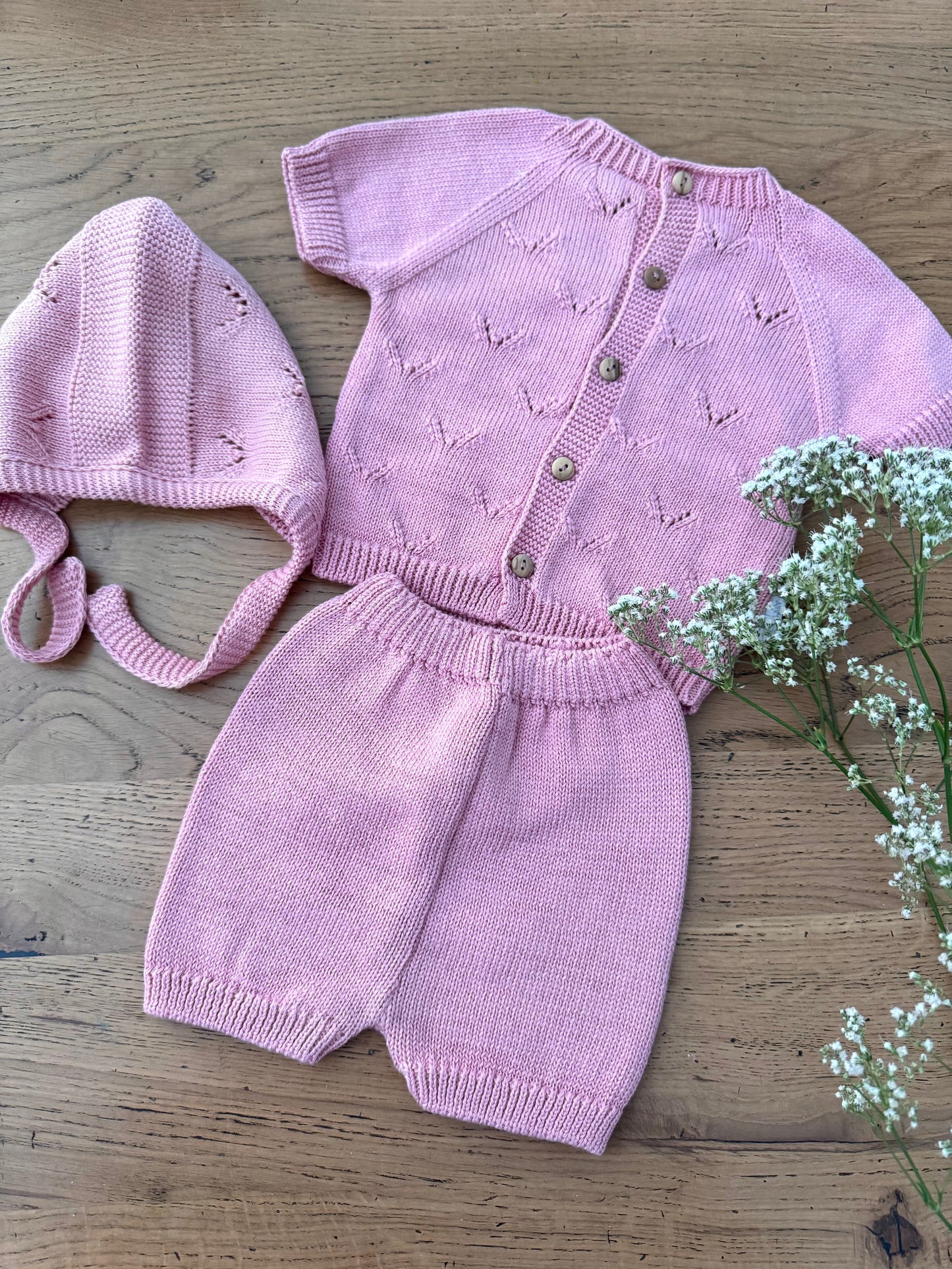 Set 3 Pezzi Maglia giro Collo in maglia di Cotone